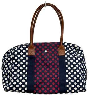 Tommy Hilfiger Canvas Zippered Tote Bag Red White Blue Overnight Classic